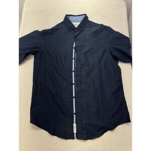International Report XLT XL Big Tall Long Sleeve Button Up Blue Collared Shirt